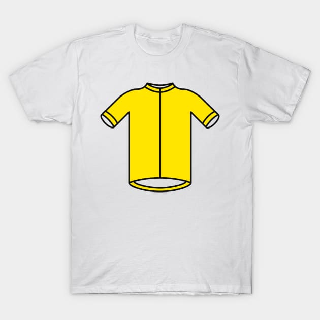 Yellow Leaders Cycling Jersey T-Shirt by Radradrad